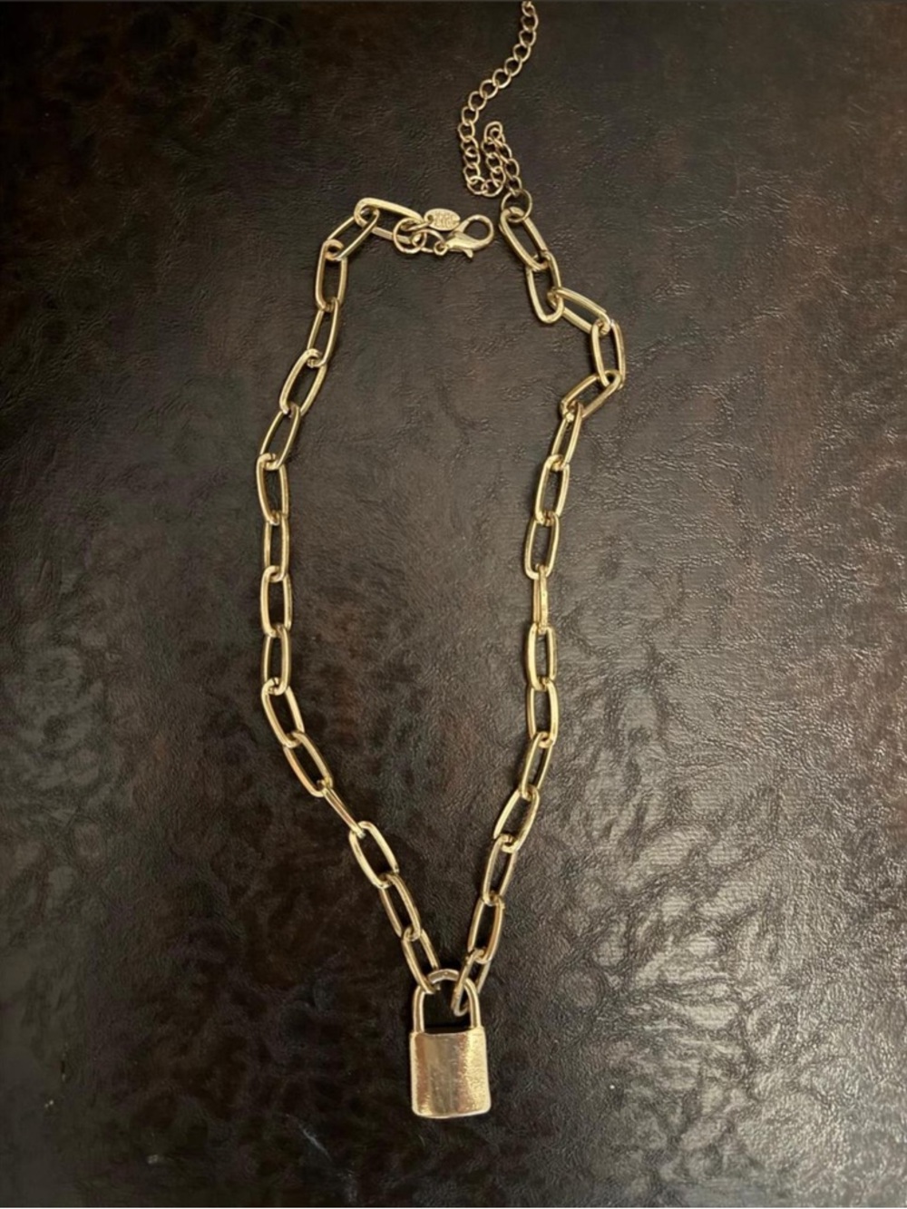 Gold Padlock Necklace
